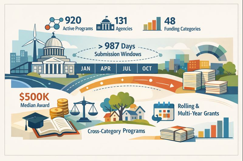 Dec 23, 2025: Federal Grant Inventory at the Close of 2025: Cross-Sector Programs, Mid-Scale Awards, and Patterns in Duration, Scale, and Design Across 131 Agencies