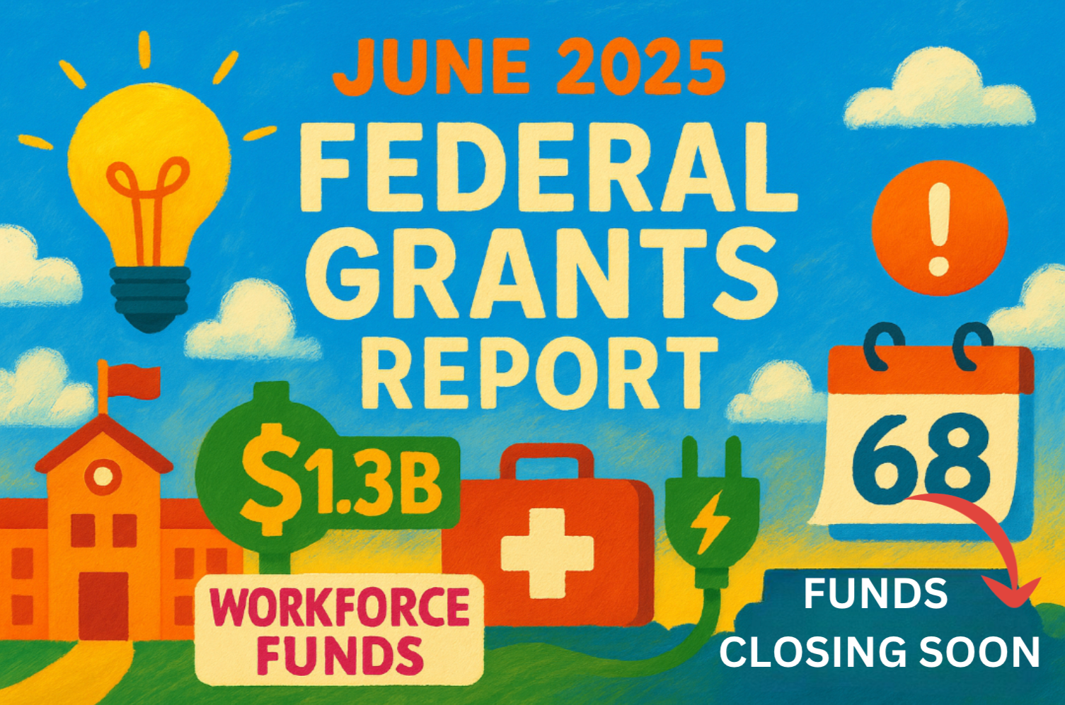 June 2025 Federal Grants: 192 High-Dollar Awards, 68 Closing Fast — Education, Health, Safety Lead the Pack